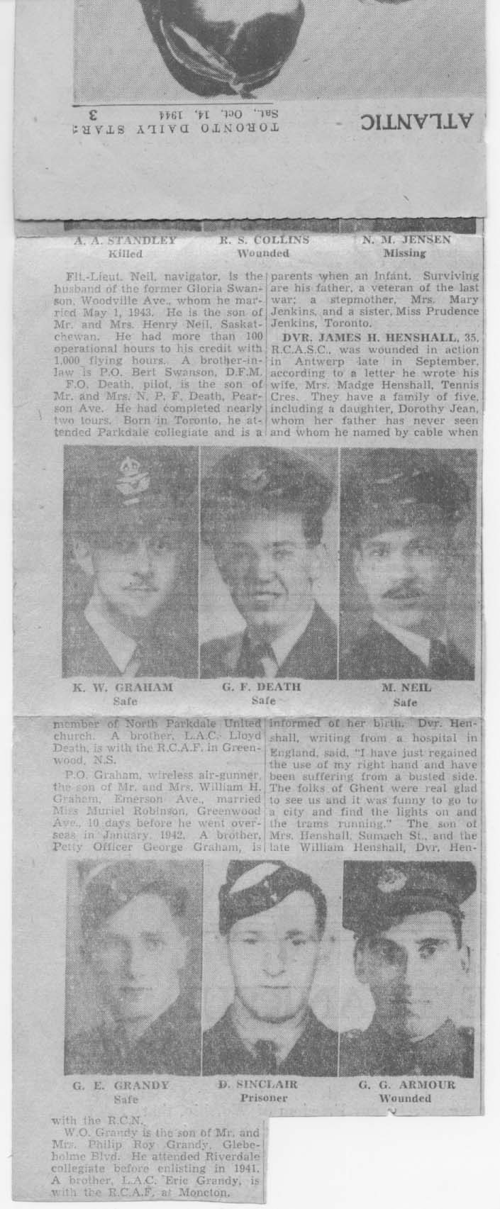  Toronto Star, October 14, 1944 